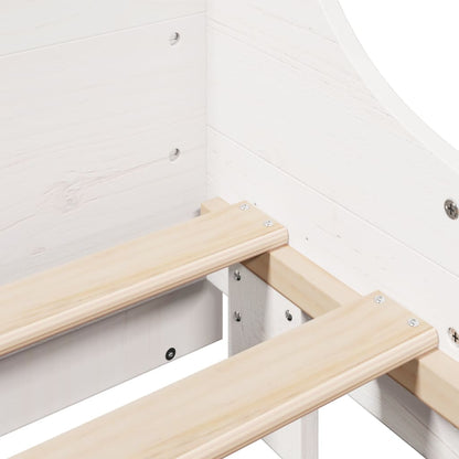 Bed Frame without Mattress White 140x190 cm Solid Wood Pine