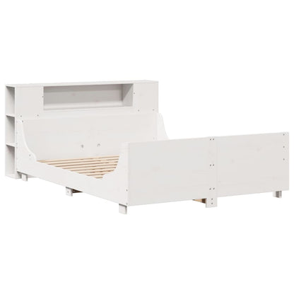 Bed Frame without Mattress White 120x190 cm Small Double Solid Wood Pine