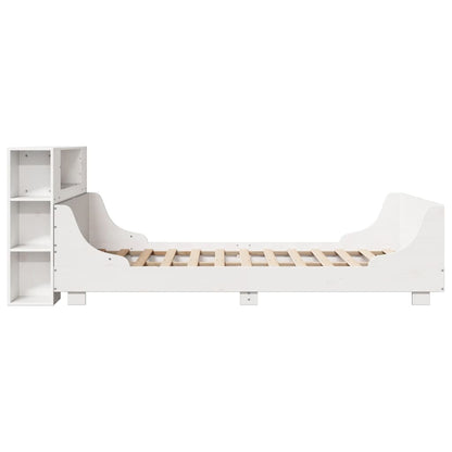 Bed Frame without Mattress White 120x190 cm Small Double Solid Wood Pine