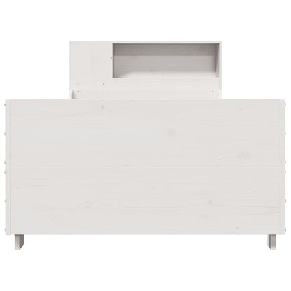 Bed Frame without Mattress White 100x200 cm Solid Wood Pine