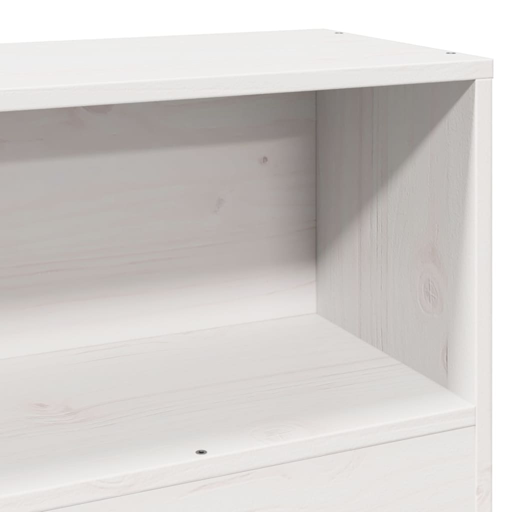 Bed Frame without Mattress White 100x200 cm Solid Wood Pine