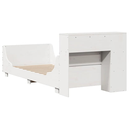 Bed Frame without Mattress White 75x190 cm Small Single Solid Wood Pine