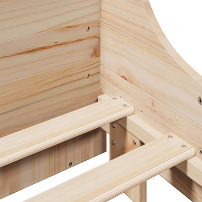 Bookcase Bed without Mattress 180x200 cm Super King Solid Wood