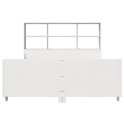 Bookcase Bed without Mattress White 160x200 cm Solid Wood