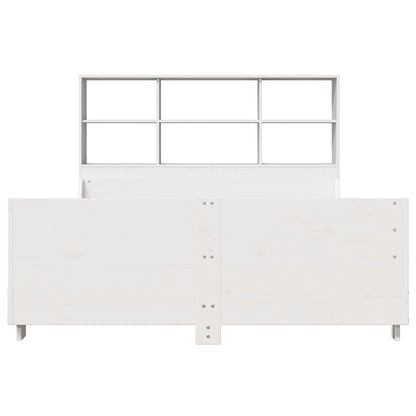 Bookcase Bed without Mattress White 120x190 cm Small Double Solid Wood