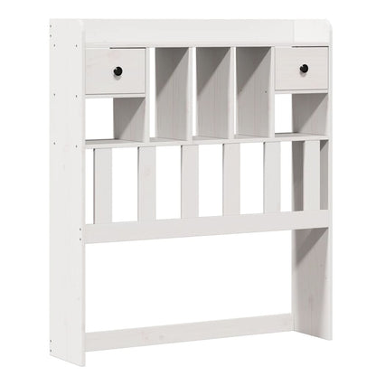 Bookcase Bed without Mattress White 75x190 cm Small Single Solid Wood Pine