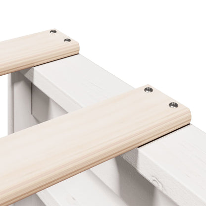 Bookcase Bed without Mattress White 75x190 cm Small Single Solid Wood Pine