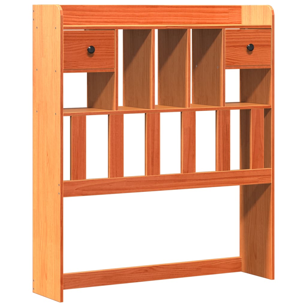 Bookcase Bed without Mattress Wax Brown 75x190 cm Small Single Solid Wood Pine