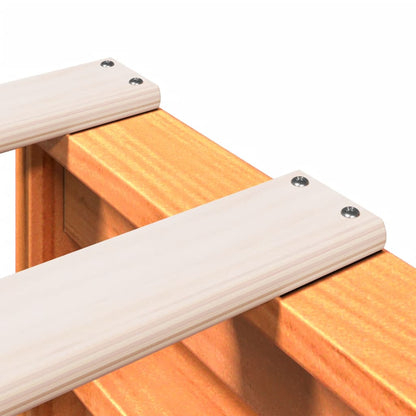 Bookcase Bed without Mattress Wax Brown 75x190 cm Small Single Solid Wood Pine