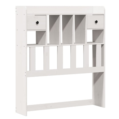 Bookcase Bed without Mattress White 90x190 cm Single Solid Wood Pine