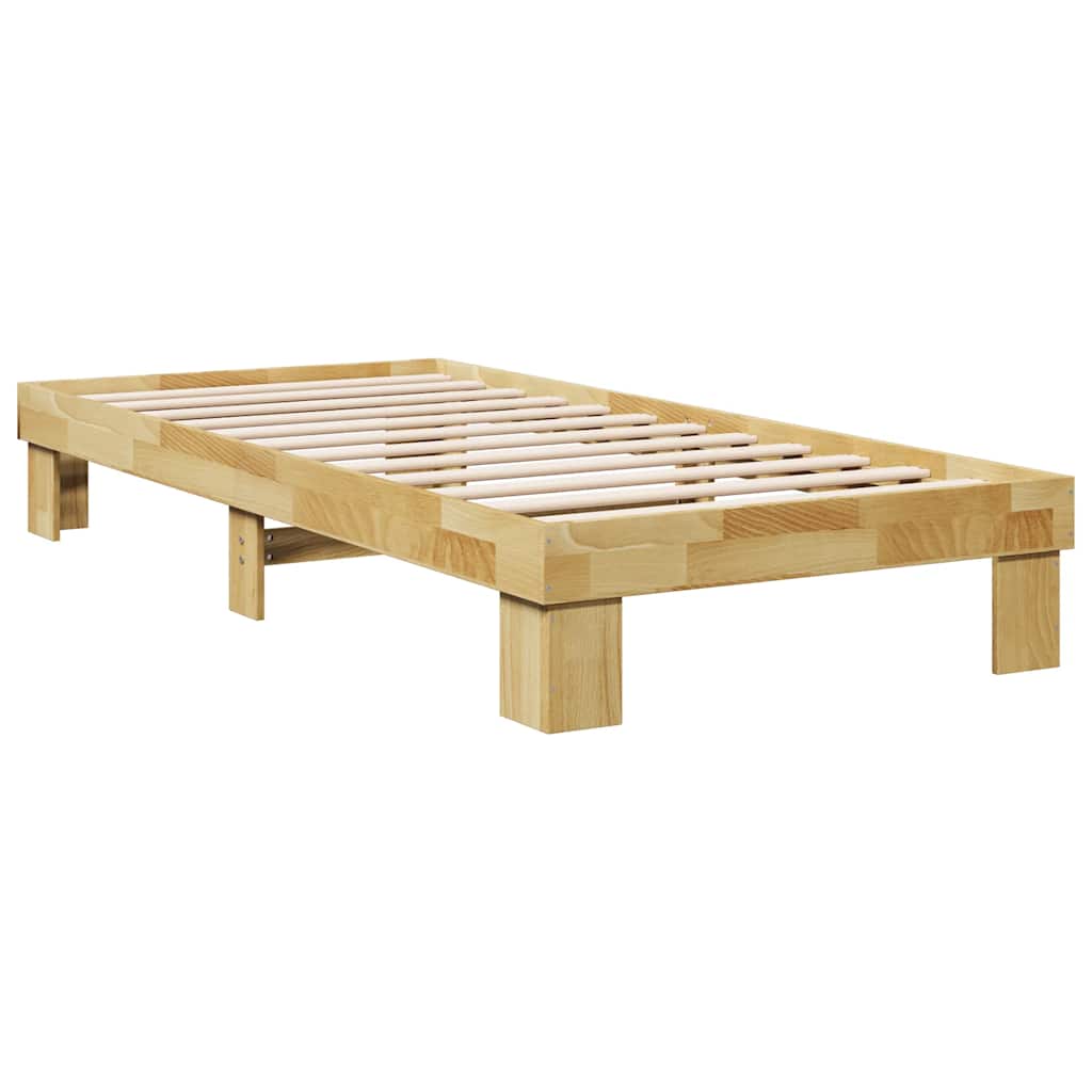 Bed Frame without Mattress 90x200 cm Solid Wood Oak