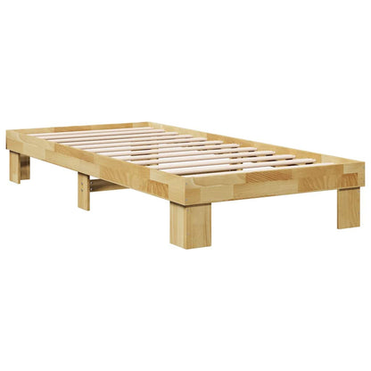Bed Frame without Mattress 90x200 cm Solid Wood Oak