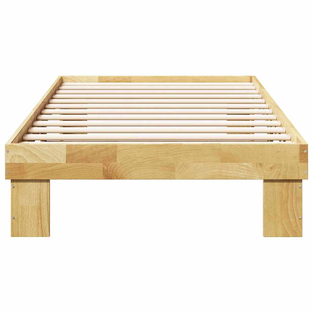 Bed Frame without Mattress 90x200 cm Solid Wood Oak