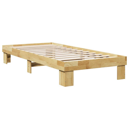 Bed Frame without Mattress 90x200 cm Solid Wood Oak