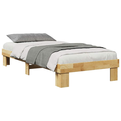 Bed Frame without Mattress 100x200 cm Solid Wood Oak