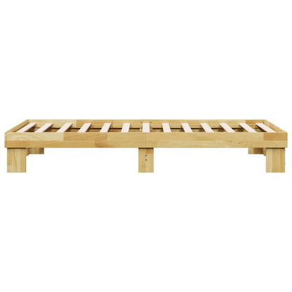 Bed Frame without Mattress 100x200 cm Solid Wood Oak