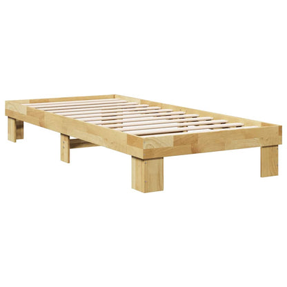 Bed Frame without Mattress 100x200 cm Solid Wood Oak