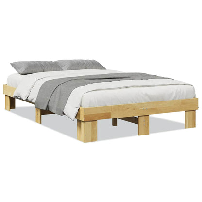 Bed Frame without Mattress 120x190 cm Small Double Solid Wood Oak