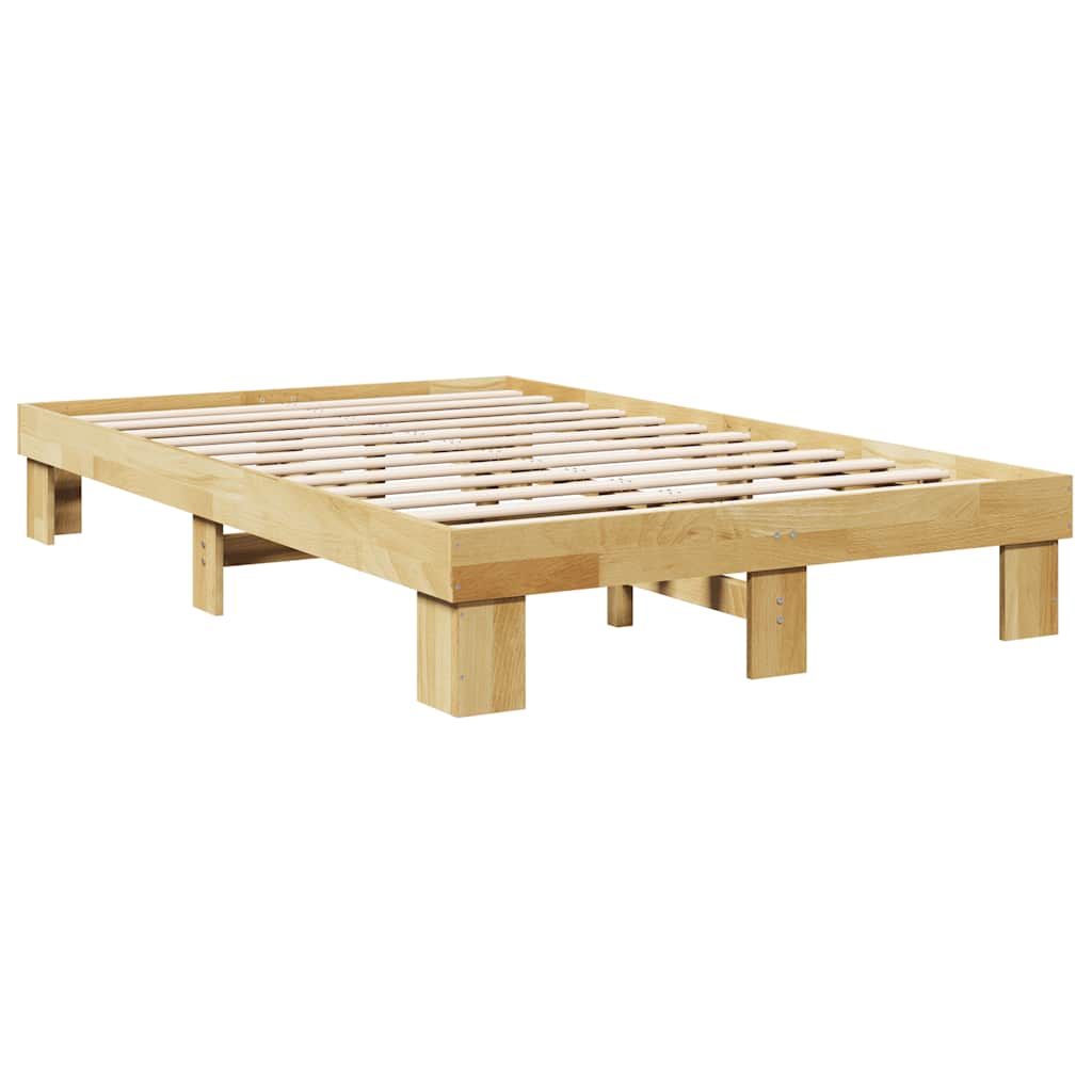 Bed Frame without Mattress 120x190 cm Small Double Solid Wood Oak