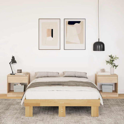 Bed Frame without Mattress 120x190 cm Small Double Solid Wood Oak