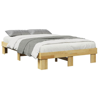 Bed Frame without Mattress 120x190 cm Small Double Solid Wood Oak