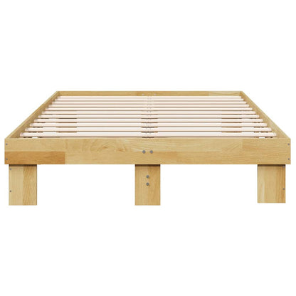 Bed Frame without Mattress 120x190 cm Small Double Solid Wood Oak