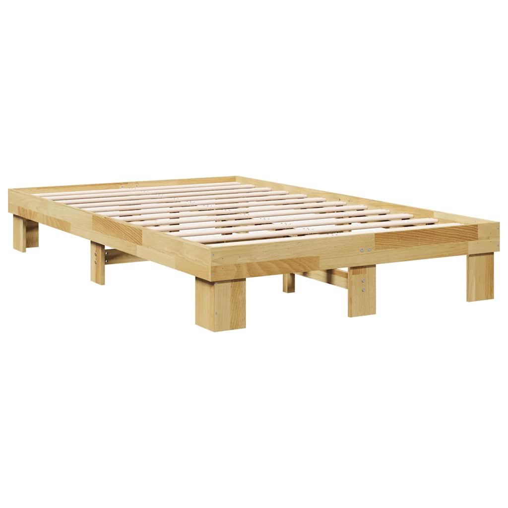 Bed Frame without Mattress 120x190 cm Small Double Solid Wood Oak
