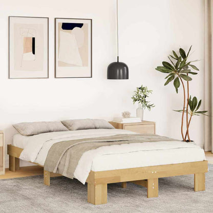 Bed Frame without Mattress 120x190 cm Small Double Solid Wood Oak