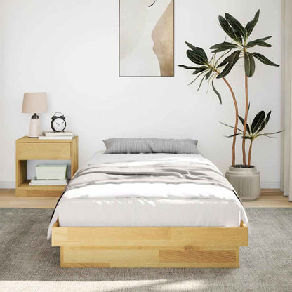 Bed Frame Without Mattress 100x200 cm Solid Oak Wood