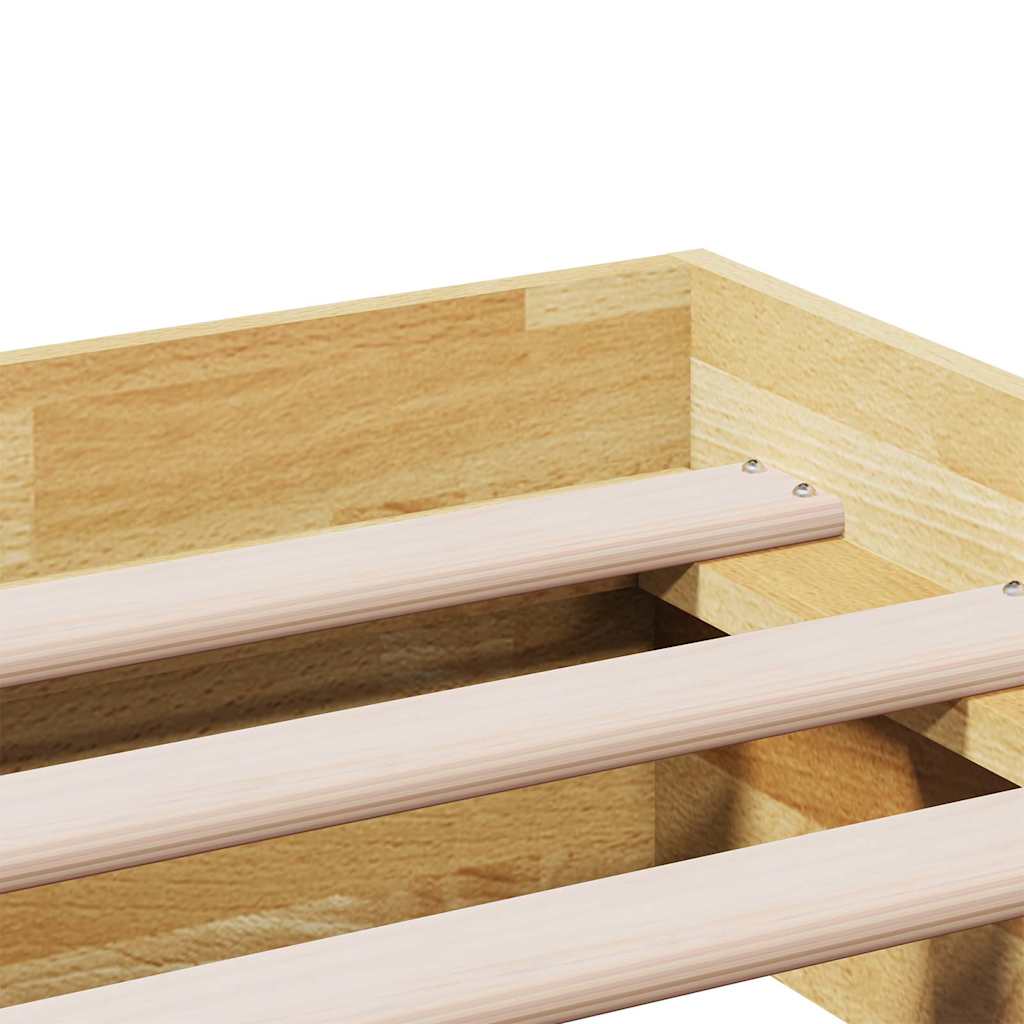 Bed Frame Without Mattress 90x190 cm Solid Oak Wood