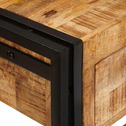 Console Tables 2 pcs Brown 160 x 33 x 75 cm Solid Mango wood