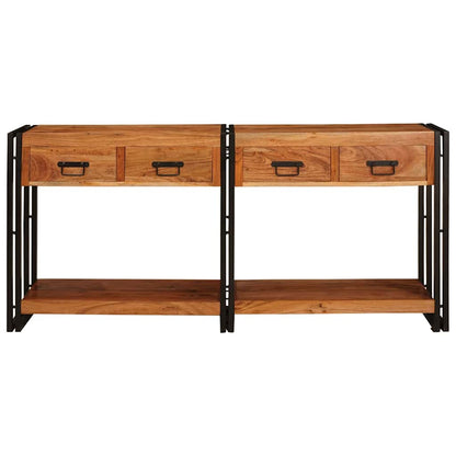 Console Tables 2 pcs Brown 160 x 33 x 75 cm Solid Acacia wood