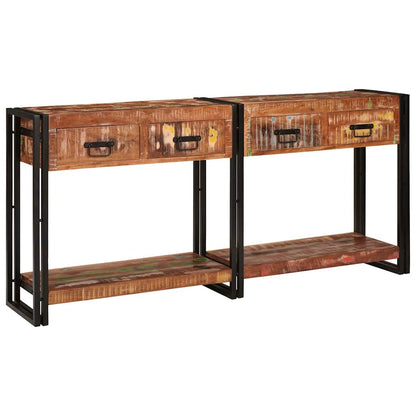 Console Tables Set with Drawer with Shelf 2 pcs Multicolour