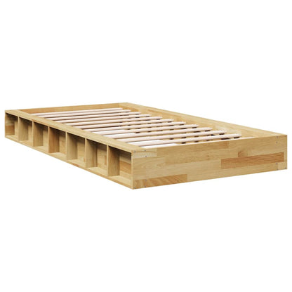 Bed Frame without Mattress 90x200 cm Solid Wood Oak