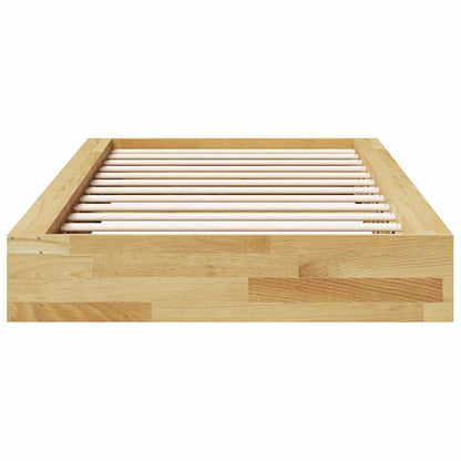 Bed Frame without Mattress 90x200 cm Solid Wood Oak