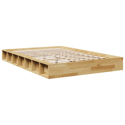 Bed Frame without Mattress 120x190 cm Solid Wood Oak