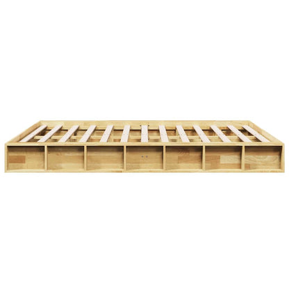 Bed Frame without Mattress 135x190 cm Solid Wood Oak