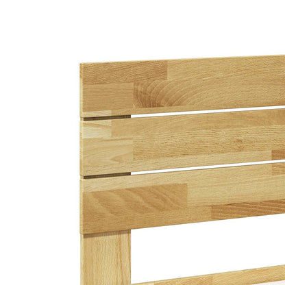 Bed Frame with Headboard without Mattress 140x200 cm Solid Wood Oak