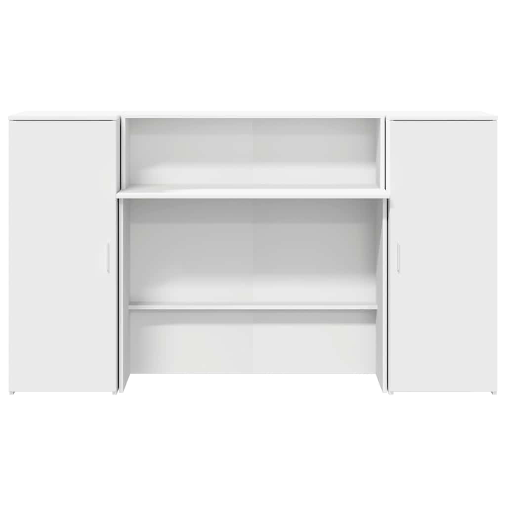 Reception Desk White 180x50x103.5 cm Engineered Wood