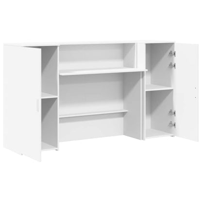 Reception Desk White 180x50x103.5 cm Engineered Wood