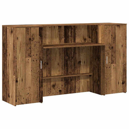 Reception Desk Old Wood 180x50x103.5 cm Engineered Wood