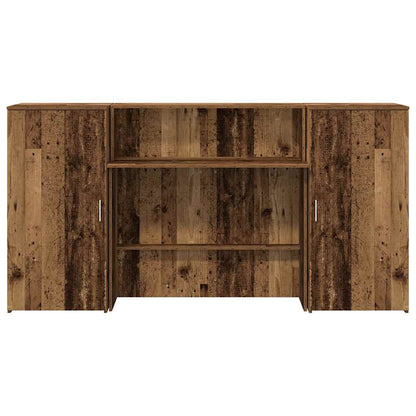 Reception Desk Old Wood 200x50x103.5 cm Engineered Wood