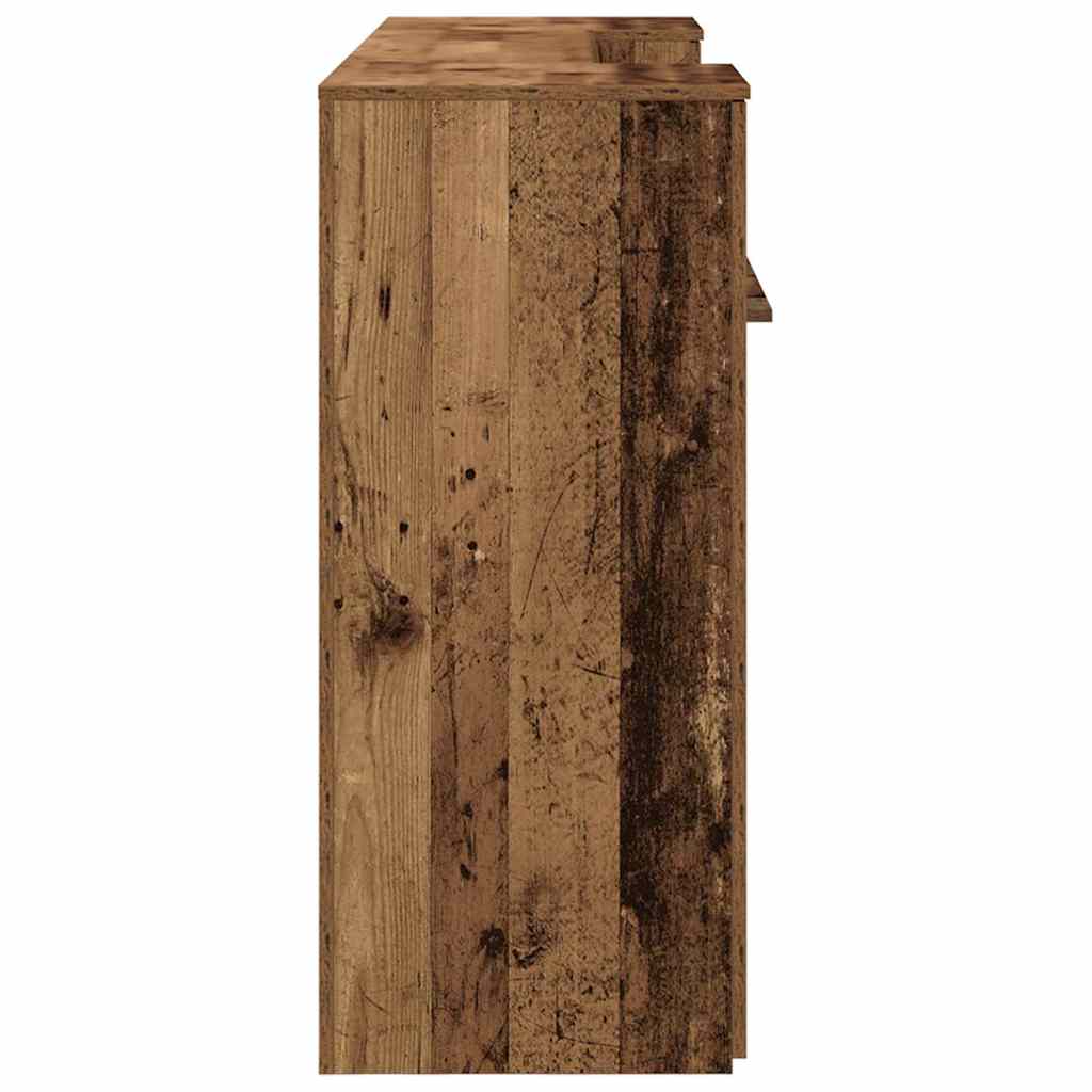 Reception Desk Old Wood 200x50x103.5 cm Engineered Wood