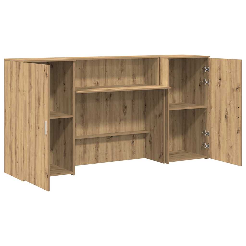 Reception Desk Artisan Oak 200x50x103.5 cm Engineered Wood