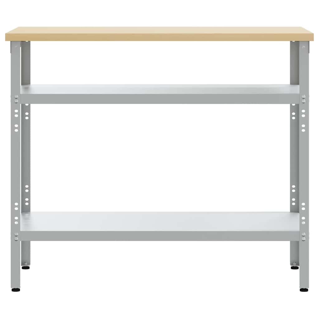 Work Table Grey 100 x 55 x 85 cm Steel and Engineered Wood
