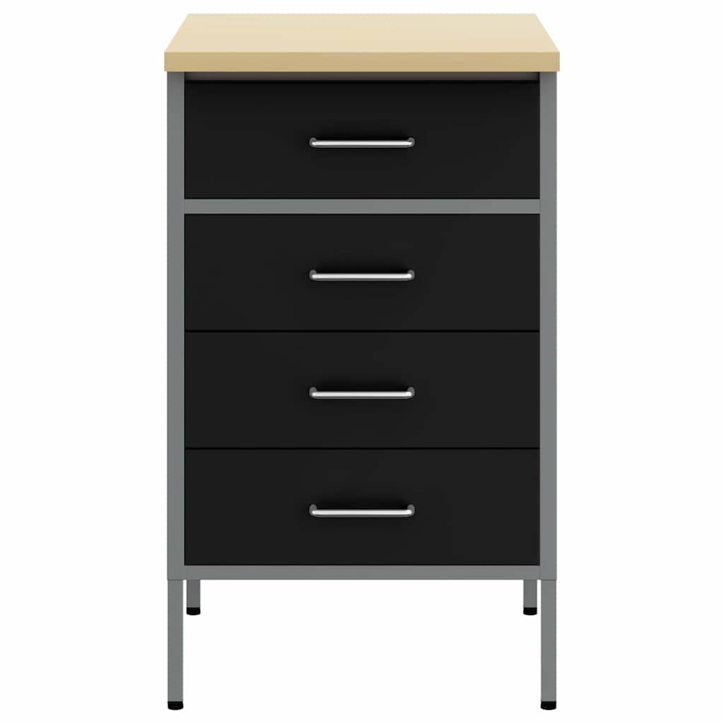 Workbench Black and grey 50 x 55 x 85 cm Powder-coated steel