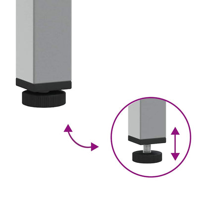 Workbench Black and grey 50 x 55 x 85 cm Powder-coated steel