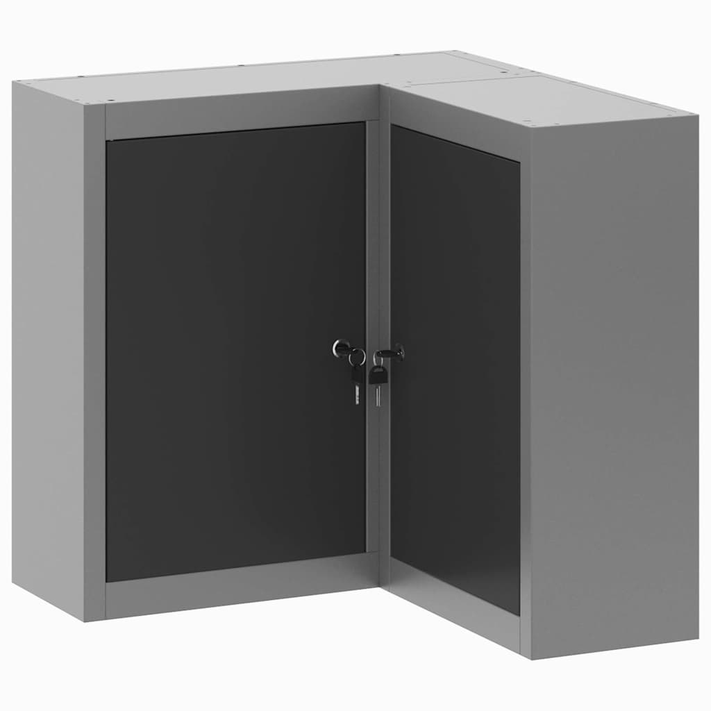 Tool Cabinet Black and grey 55 x 55 x 55 cm Powder-coated steel