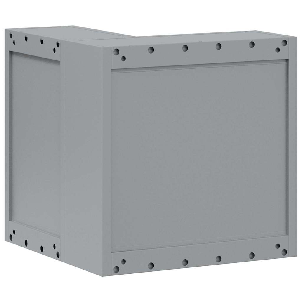 Tool Cabinet Black and grey 55 x 55 x 55 cm Powder-coated steel