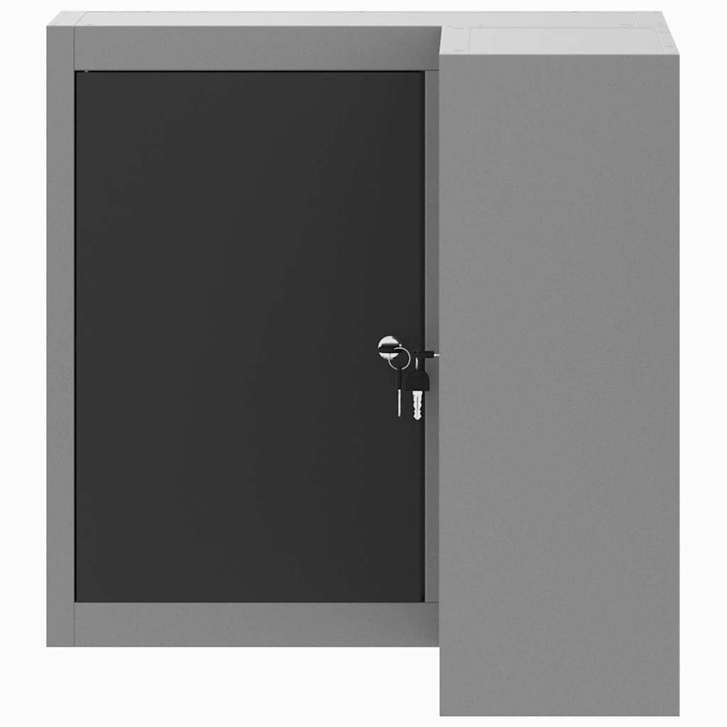 Tool Cabinet Black and grey 55 x 55 x 55 cm Powder-coated steel